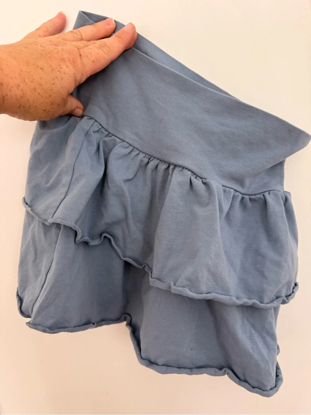 H&M Girls Light Blue Tiered Skort